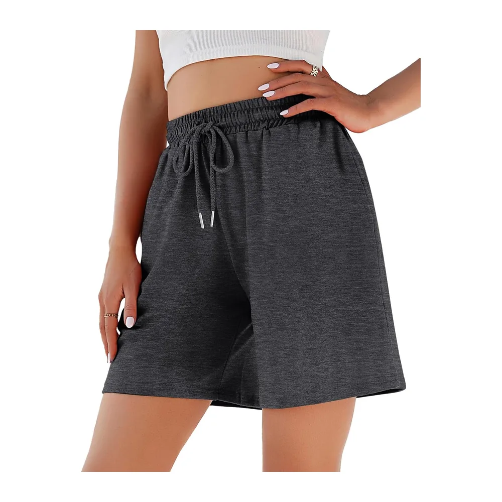 Short Sport Pantalon de Jogging Court Short de Course Décontracté d’Été avec — Noir Foncé