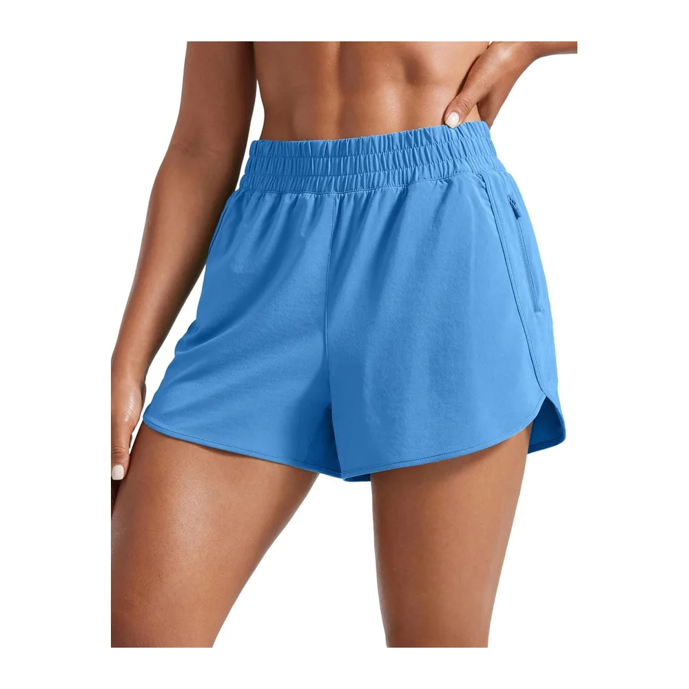 Shorts Fitness Dauphin Taille Haute — Bleu de Fête