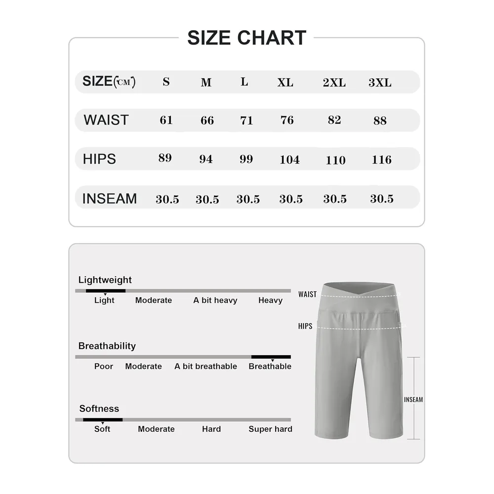 Short Sport Bermuda Short Running Taille Haute Legging Court Yoga Shorts pour été — Gris