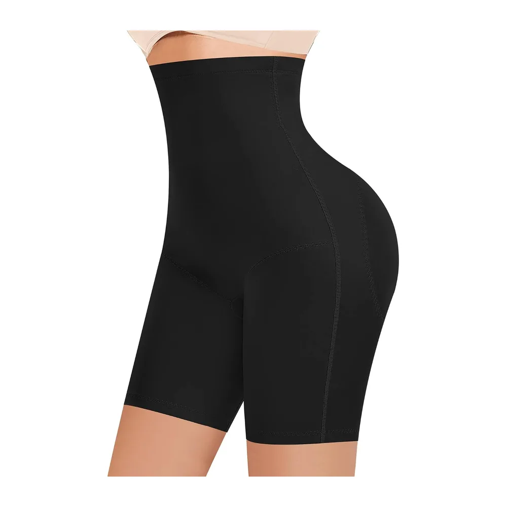 Panties Flat Stomach Invisible Shorts High Waist Slimming Panties Shapewear Panty — Noir