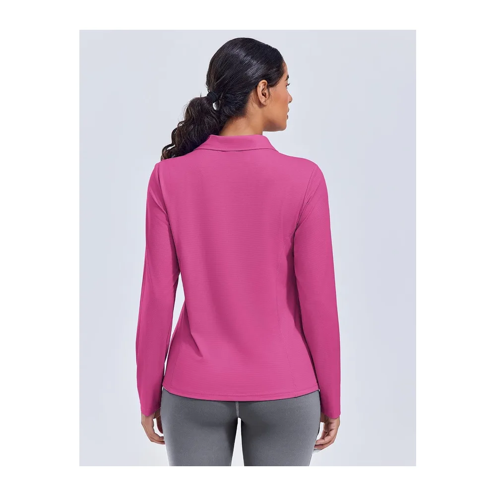Sports T-Shirt UPF 50+ Quick Dry Breathable Polo Shirt — Fuchsia