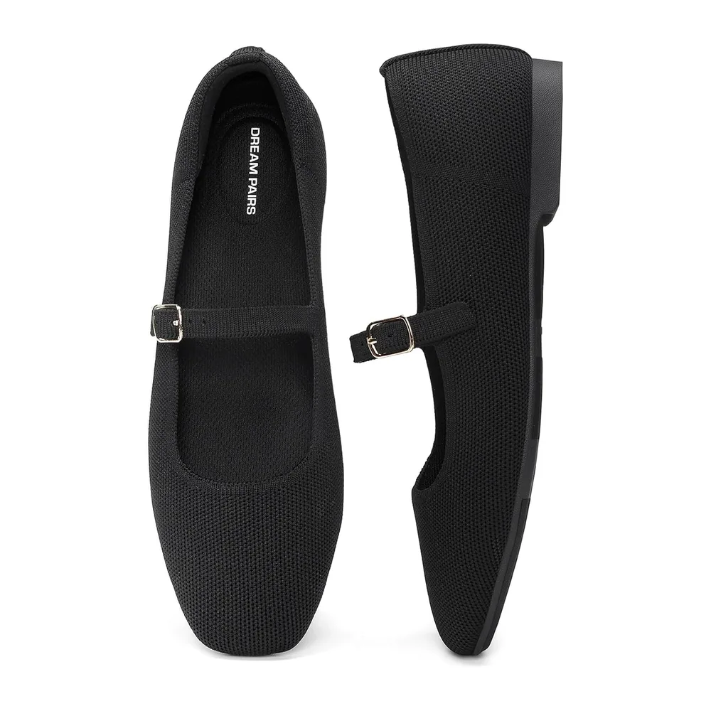 Mary Jane Comfortable Ballet Flats — Noir