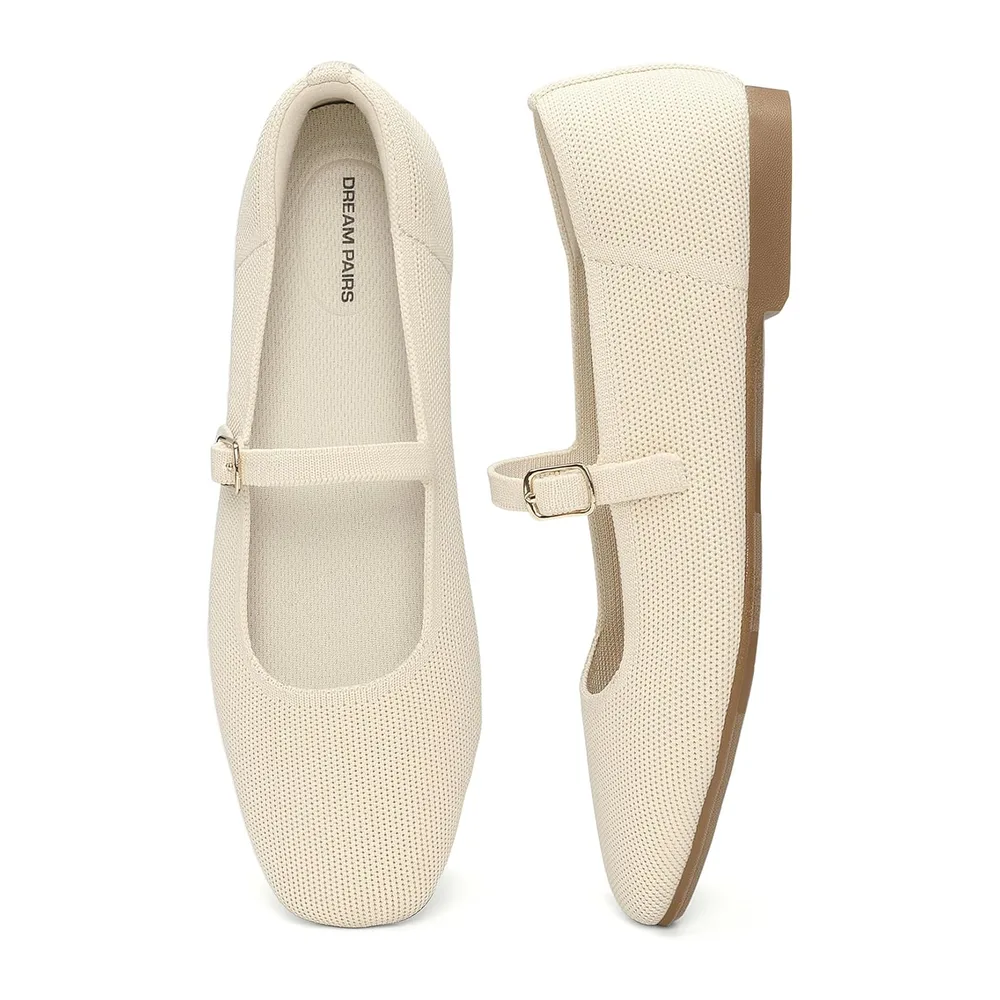 Mary Jane Comfortable Ballet Flats — Nu