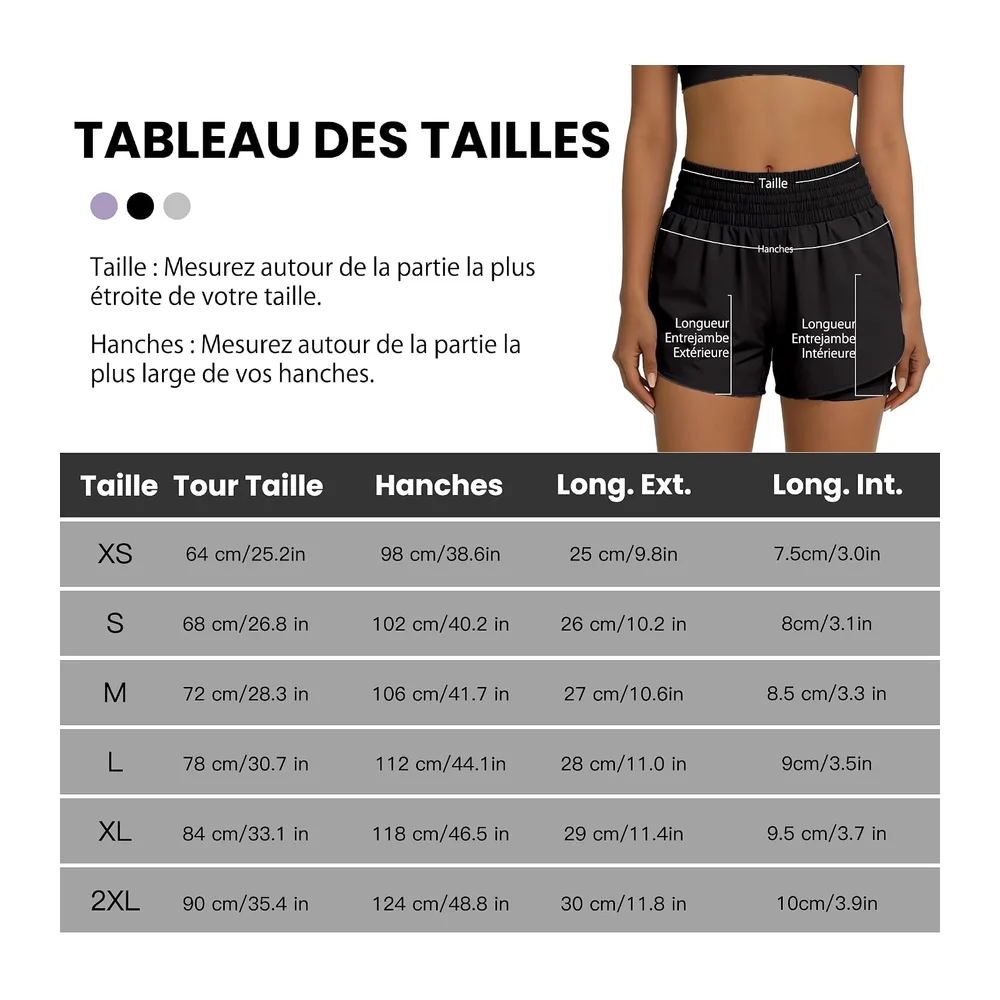 Running Shorts with 2 Zipped Pockets — Noir