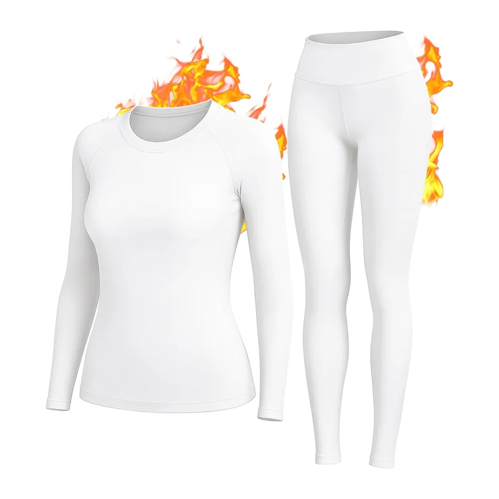 Sous Vetement Thermique Ensemble de sous-Vêtement Ideal Ski Hiver — Blanc