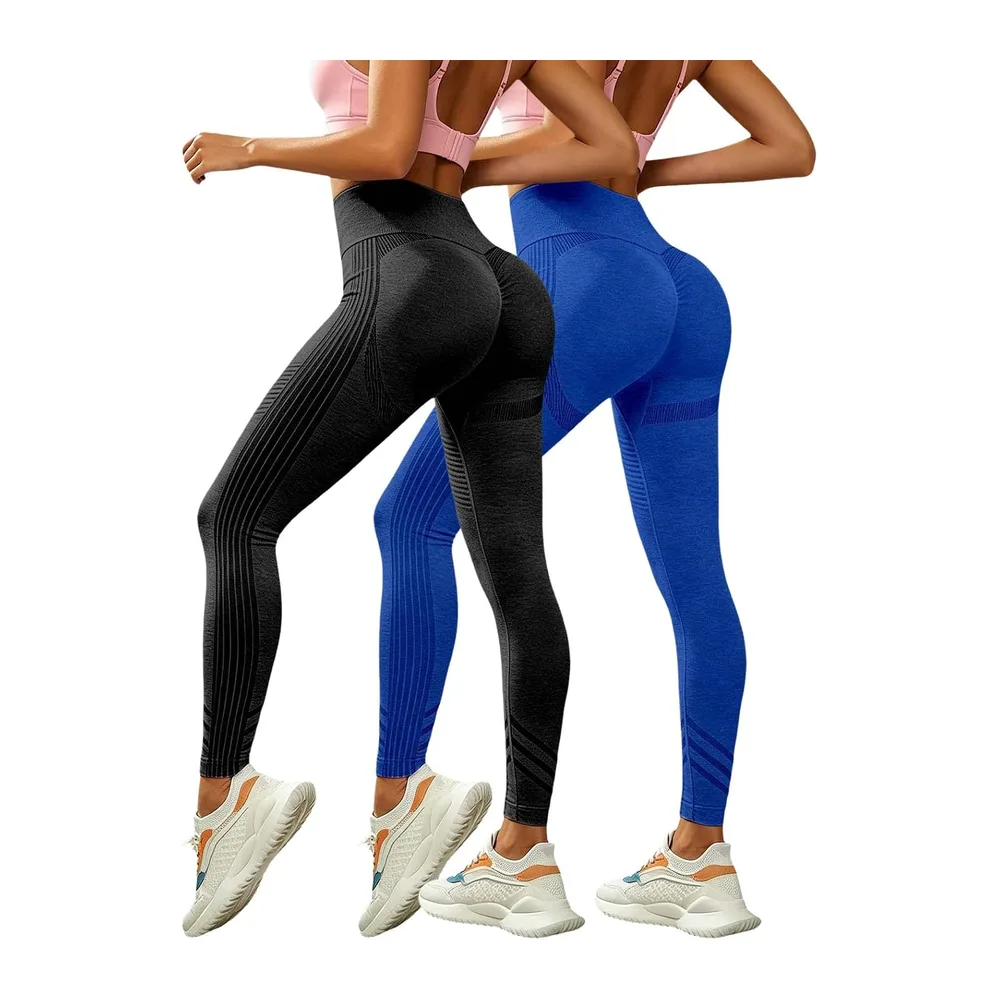 2026 Original 3D Anti-Cellulite Leggings, 3D Anti-Cellulite Leggings, Compression — Bleu