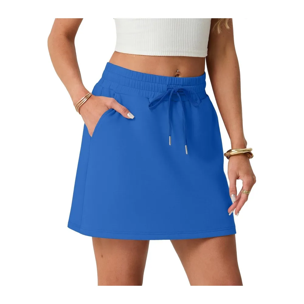 Jupe-short de tennis avec pantalon sous jupe courte pour le sport et les — Bleu Marine
