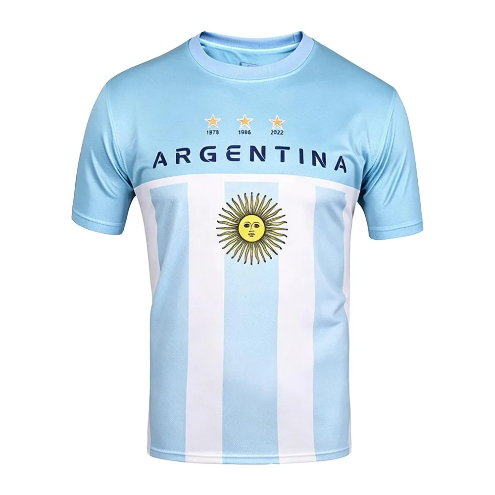 2026 Football Cup T-Shirts Fans 48 National Teams Sports Casual National Flag — Argentine