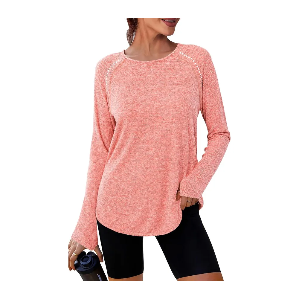 Long Sleeve Round Neck UPF 50+ Soft Anti-UV T-Shirt — Orange