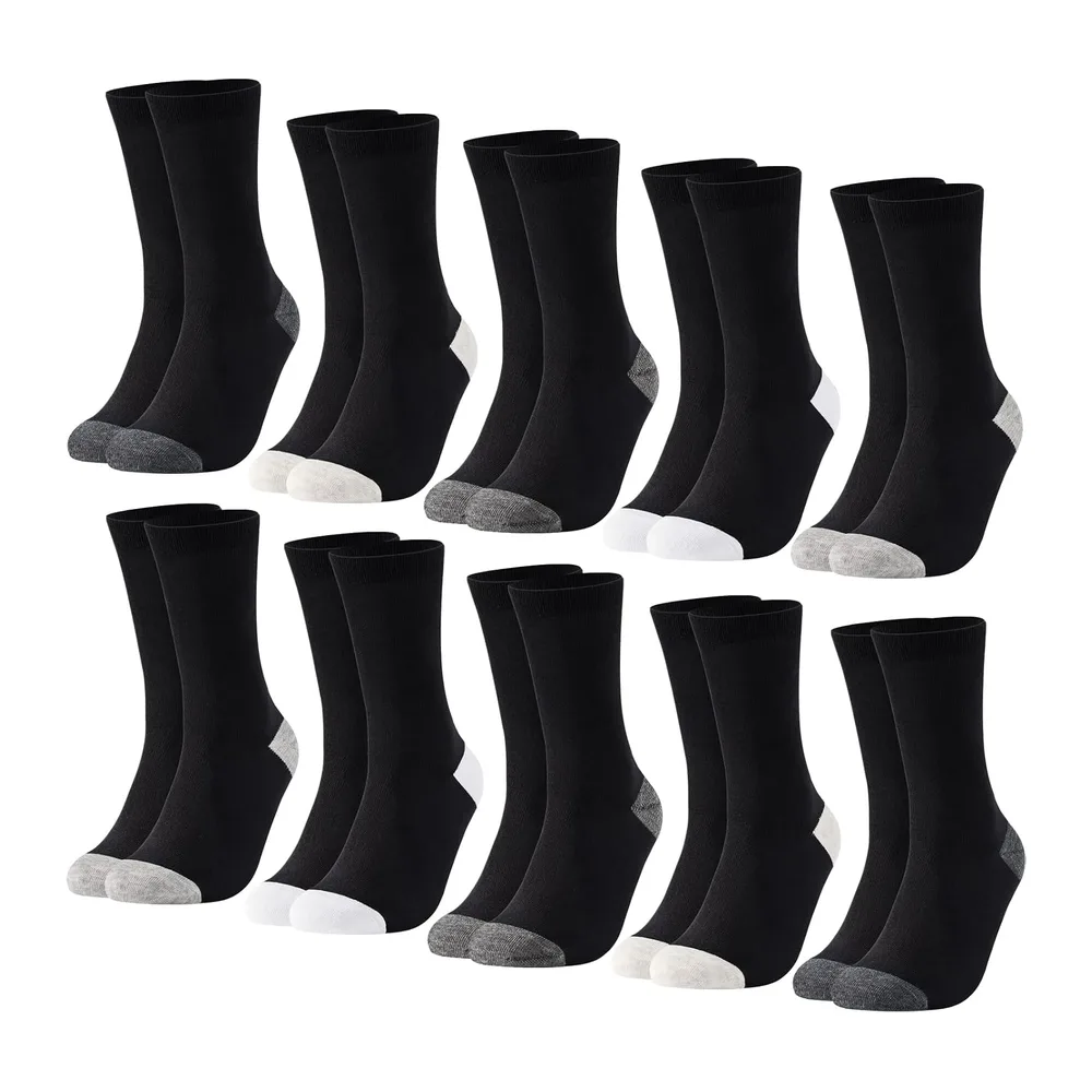 / de chaussettes en coton, douces et respirantes — Noir et gris