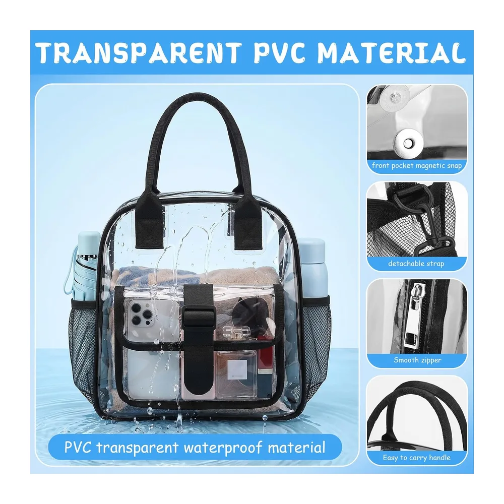Sac Transparent Sacoche Transparente Sac en PVC Transparent Tote Bag Transparente Sac