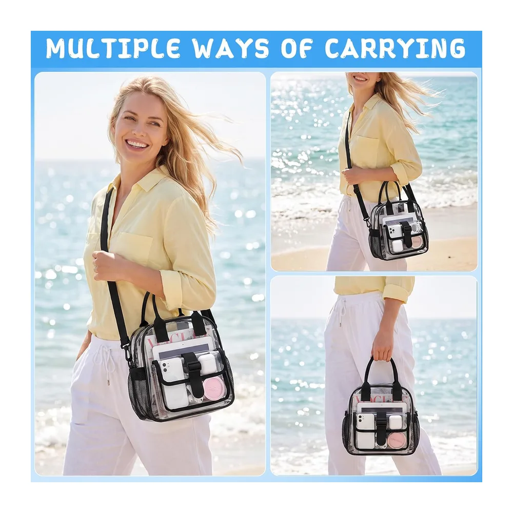 Sac Transparent Sacoche Transparente Sac en PVC Transparent Tote Bag Transparente Sac