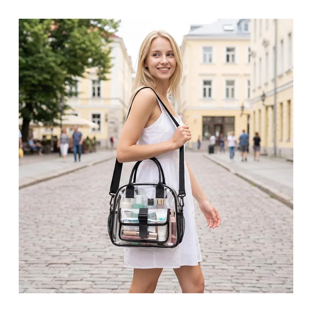 Sac Transparent Sacoche Transparente Sac en PVC Transparent Tote Bag Transparente Sac