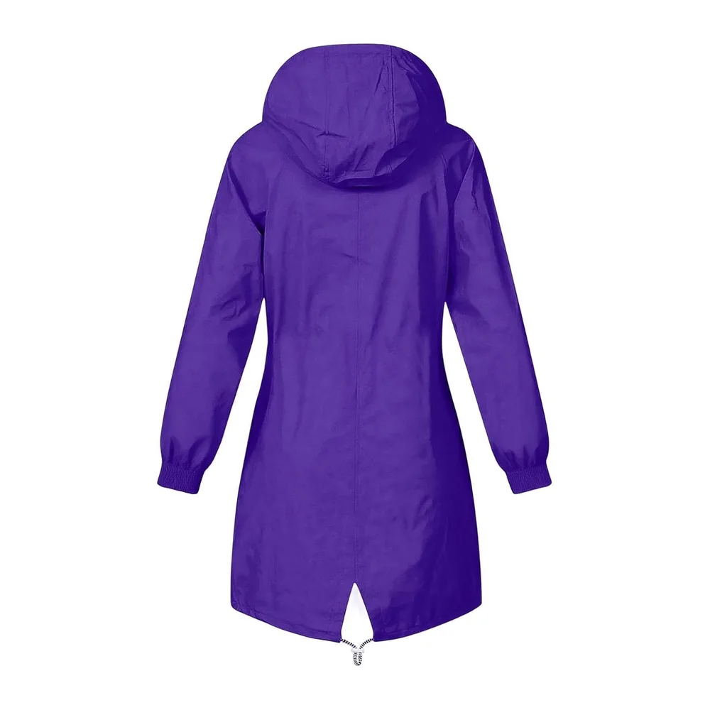 Manteau De Pluie Veste Imperméable Vêtements Imperméables Coupe Vent — 010 Violet