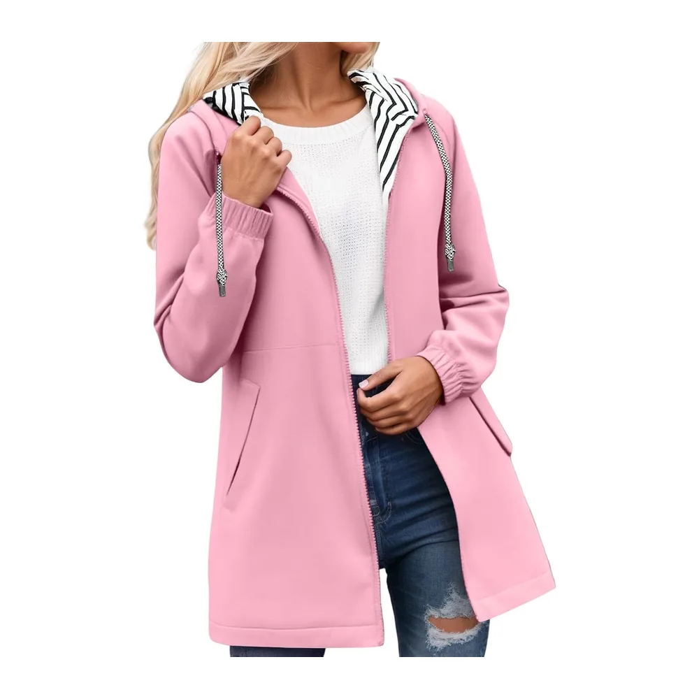 Manteau De Pluie Veste Imperméable Vêtements Imperméables Coupe Vent — 009 Rose
