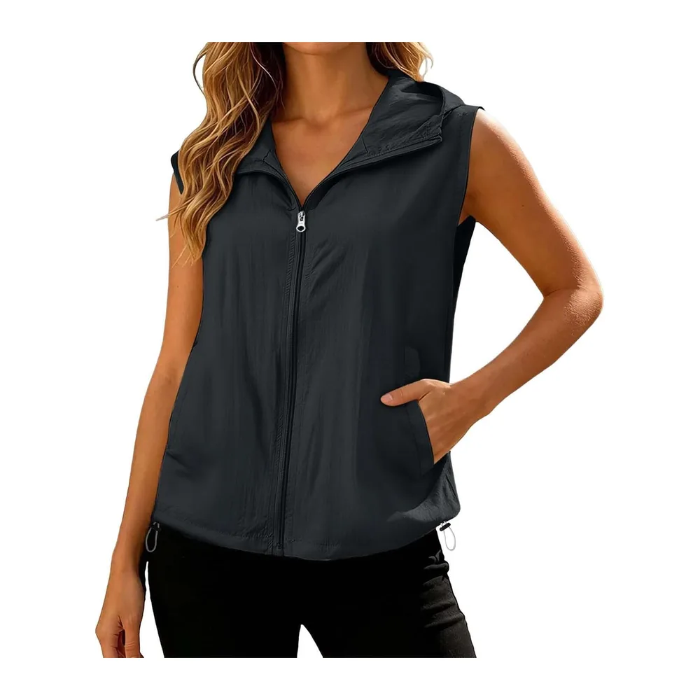 Jacket, sleeveless vest, zip jacket, hooded jacket, sports tank top — 02 Le noir