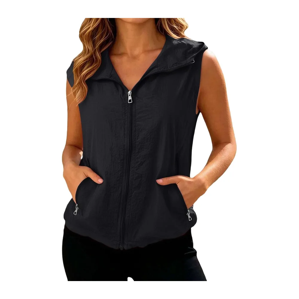 Jacket, sleeveless vest, zip jacket, hooded jacket, sports tank top — 01 Le noir