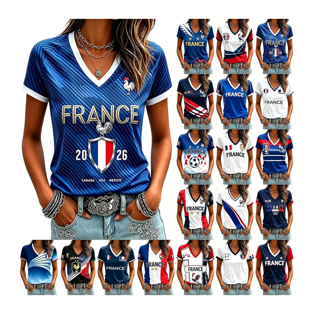 Football Team 2026 T-Shirt Fan Football World Cup 2026 Graphic Football Jersey — A#bleu