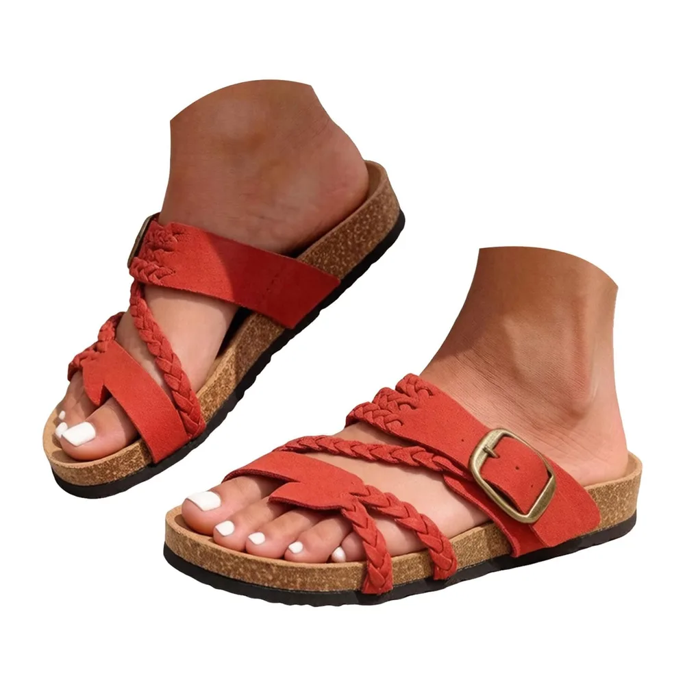 Slip On Sandals — Rouge