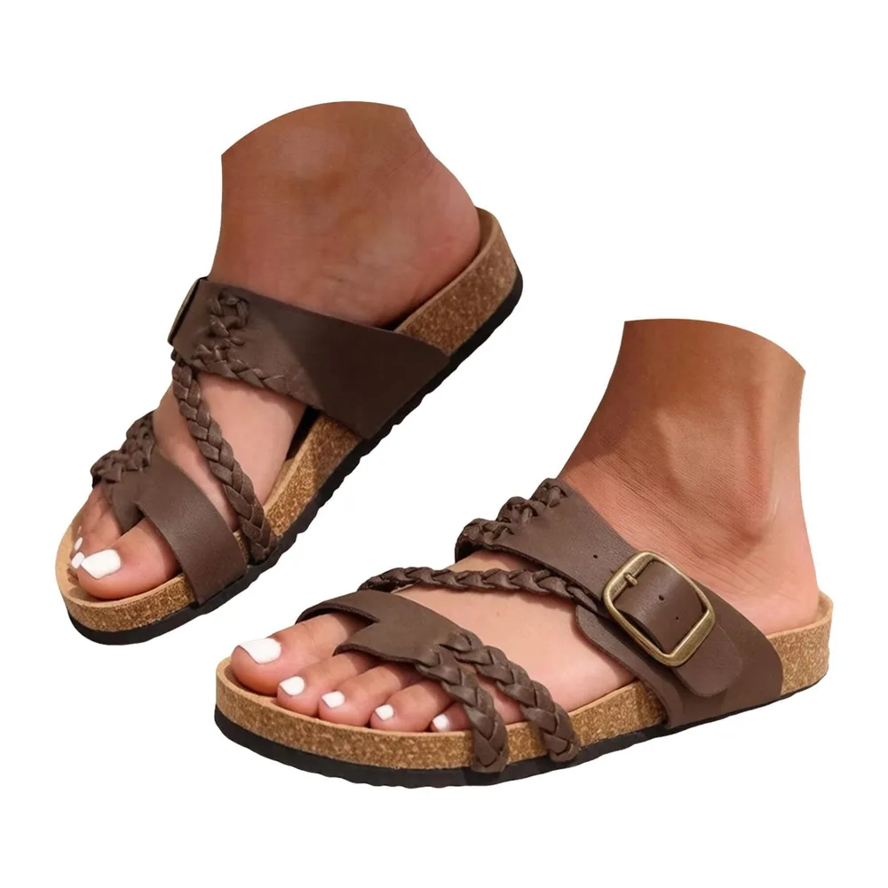 Slip On Sandals — Marron