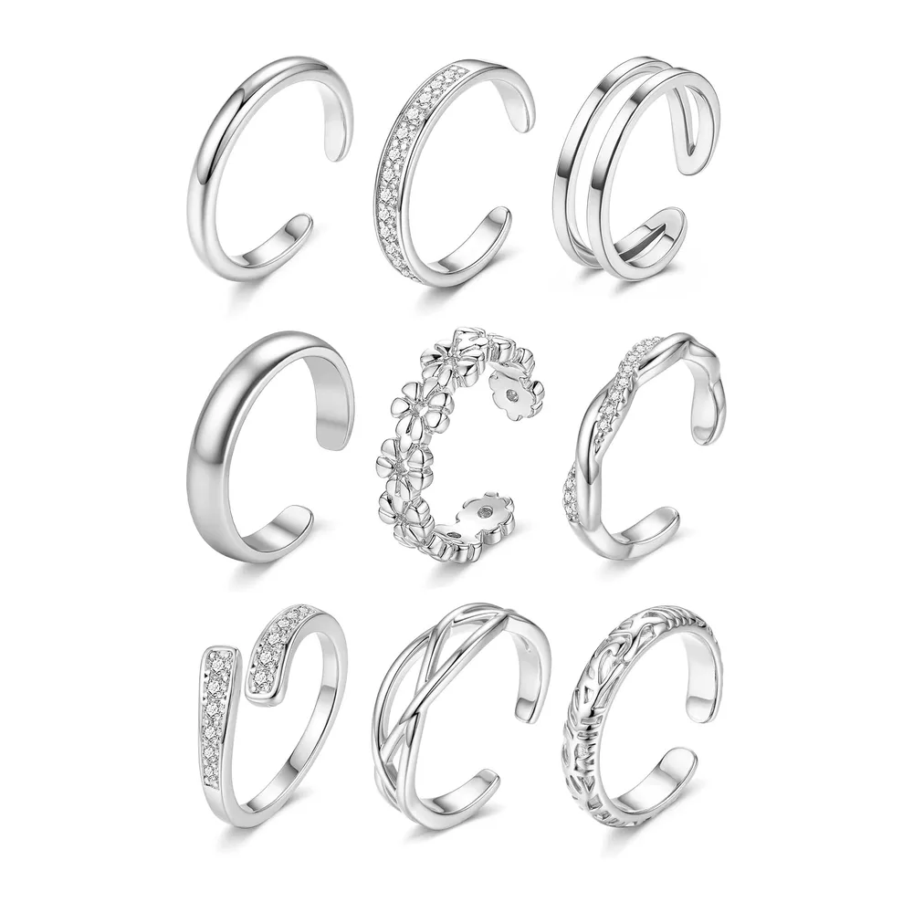Minnario Gold Toe Rings for Waterproof Toe Ring Set