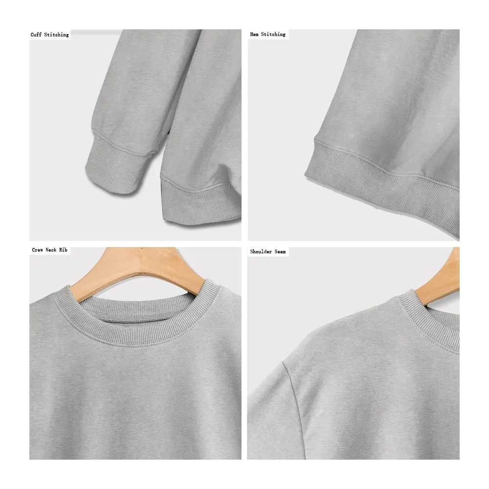 Dandelion Print Sweatshirt Casual Harajuku Pullover Loose Tops — Gris