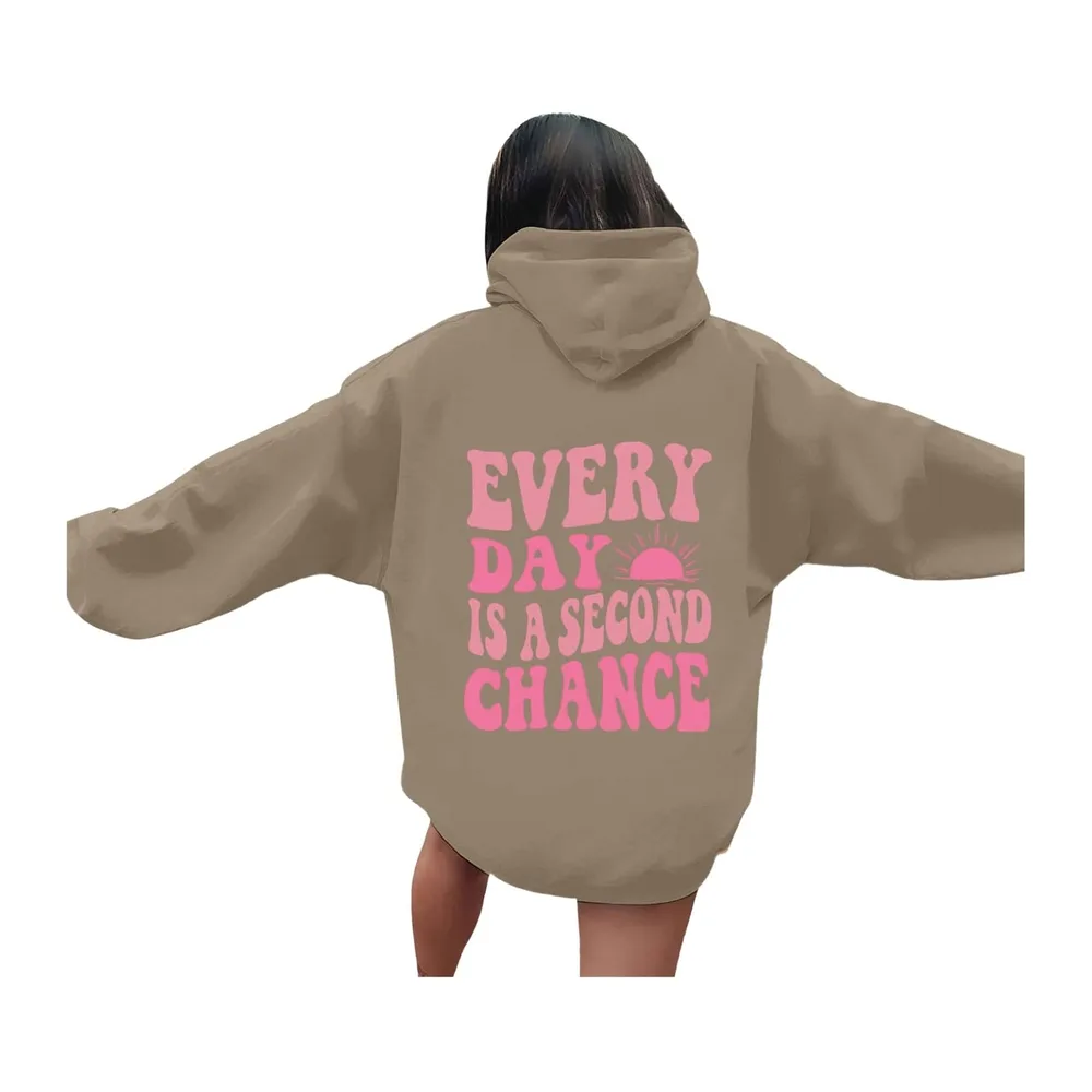 Sweat à capuche surdimensionné — Marron