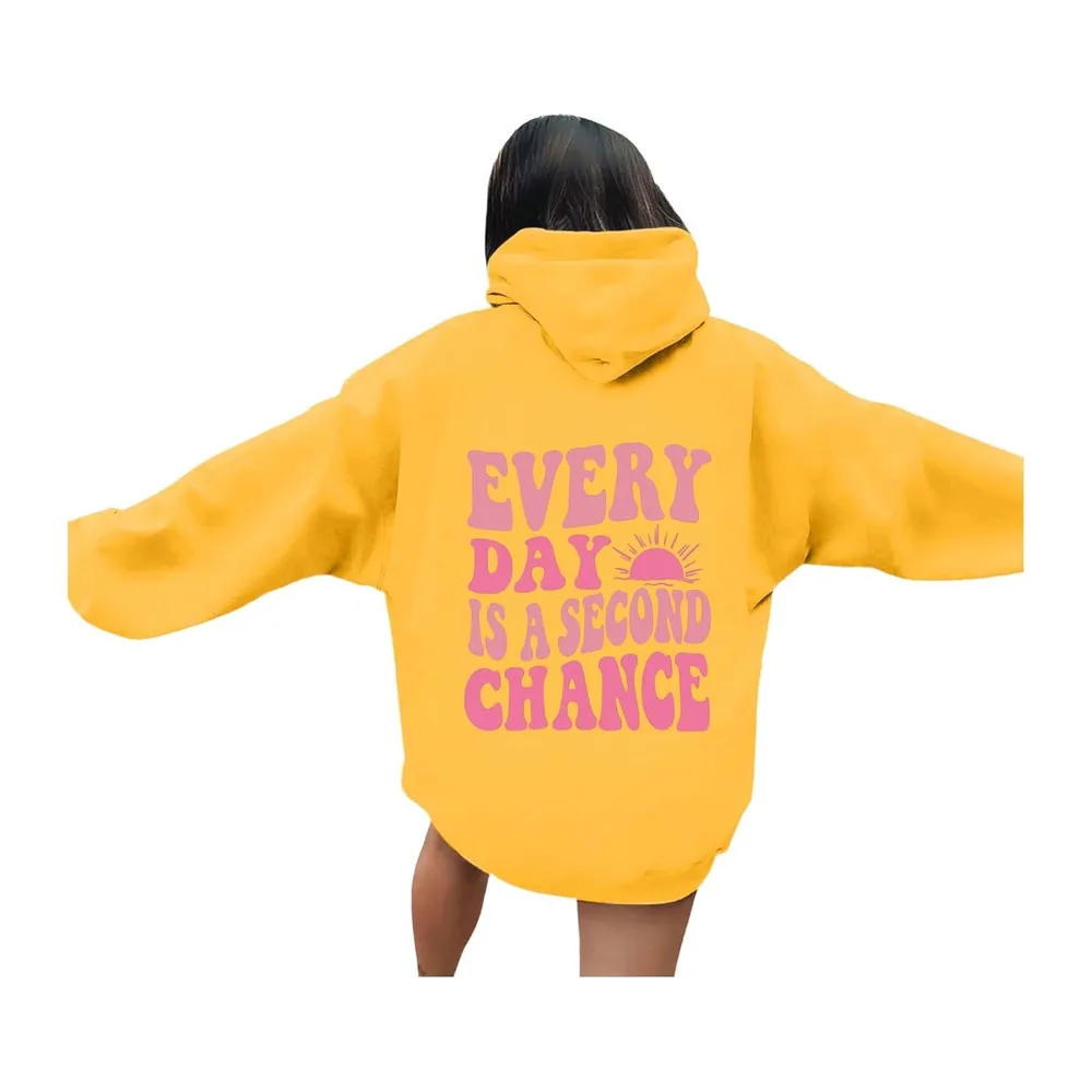 Sweat à capuche surdimensionné — Jaune