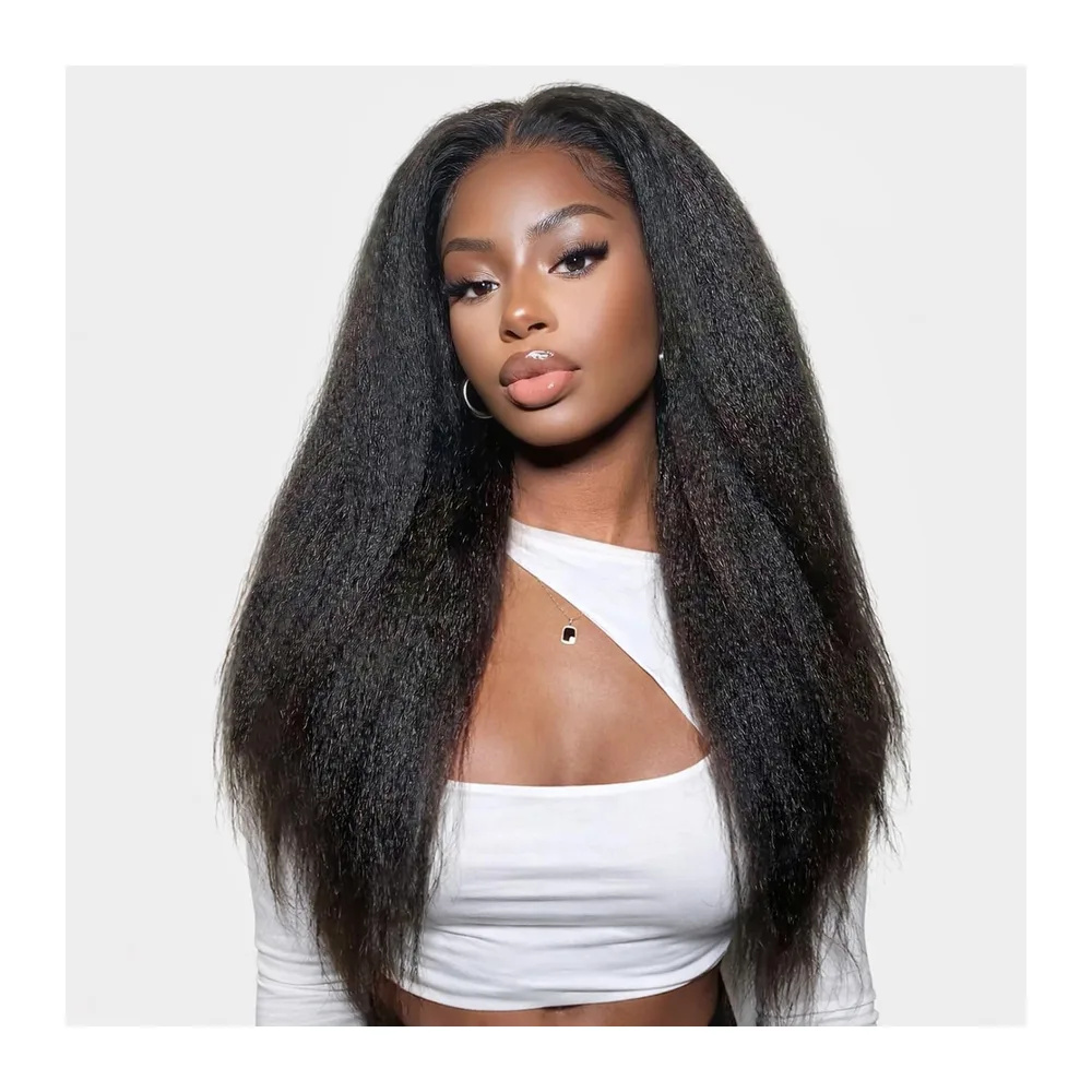 Straight Full Lace Front Wig Human Hair Wig — 136 KS Natural Black
