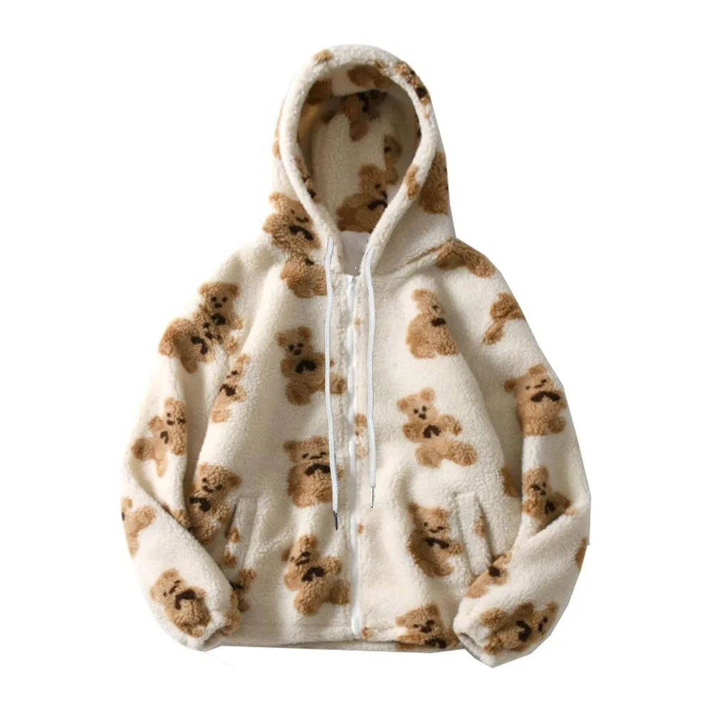 Cartoon Zip Sweatshirt Jacket — A-blanc