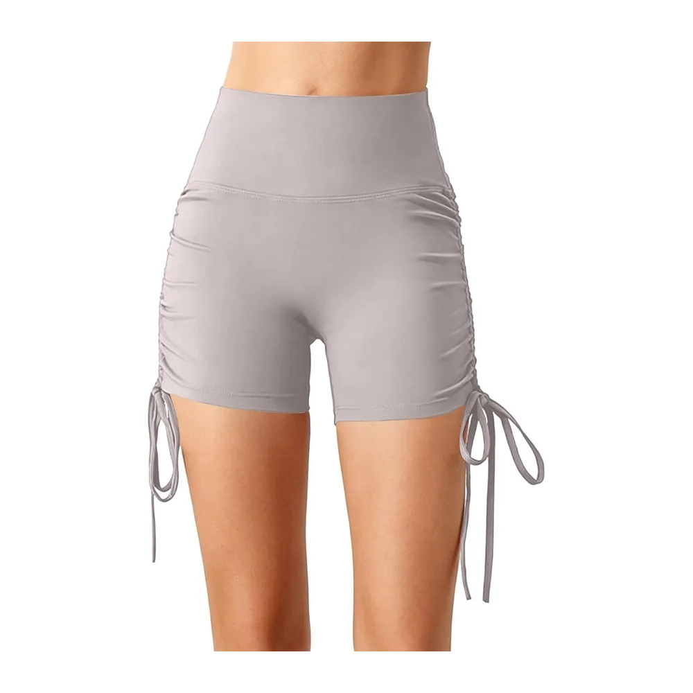 Pantalon de pole dance avec cordon de serrage, short de yoga, fitness — O Gris.
