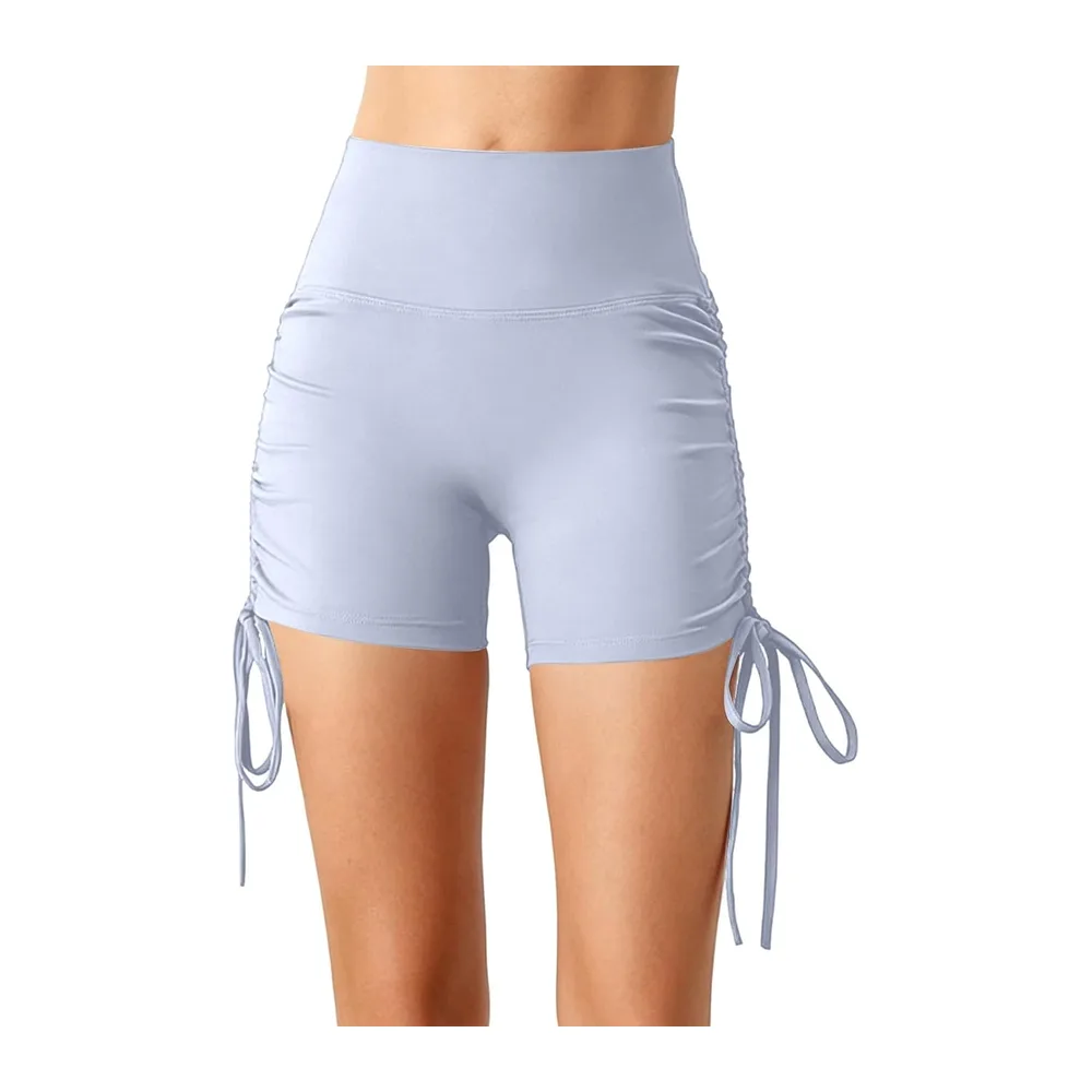 Pantalon de pole dance avec cordon de serrage, short de yoga, fitness — O Bleu.