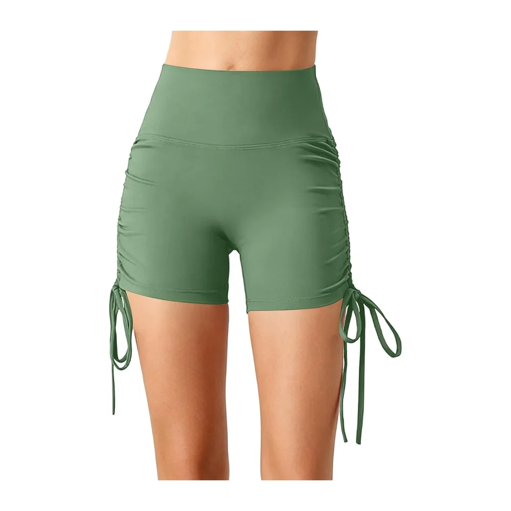 Pantalon de pole dance avec cordon de serrage, short de yoga, fitness — O Vert.