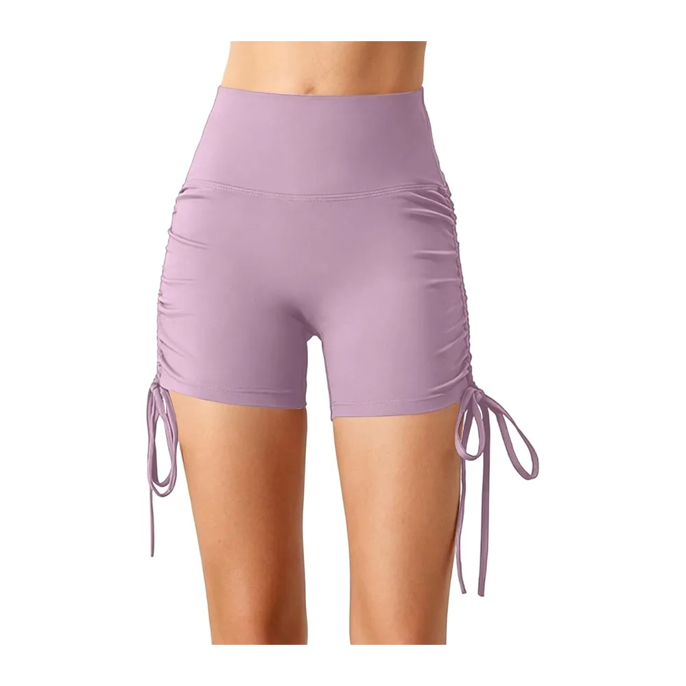 Pantalon de pole dance avec cordon de serrage, short de yoga, fitness — O Violet