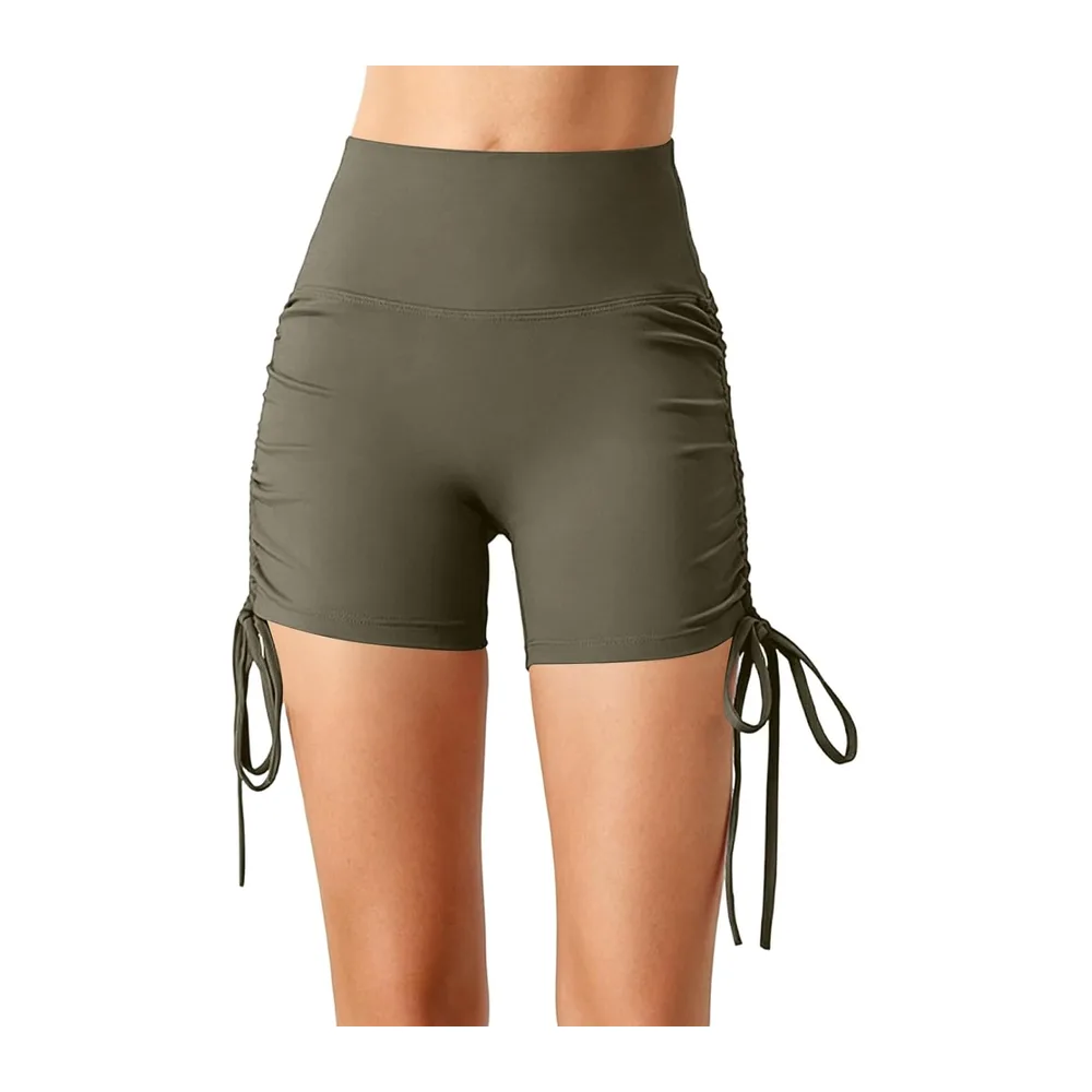 Pantalon de pole dance avec cordon de serrage, short de yoga, fitness — O Armée Vert