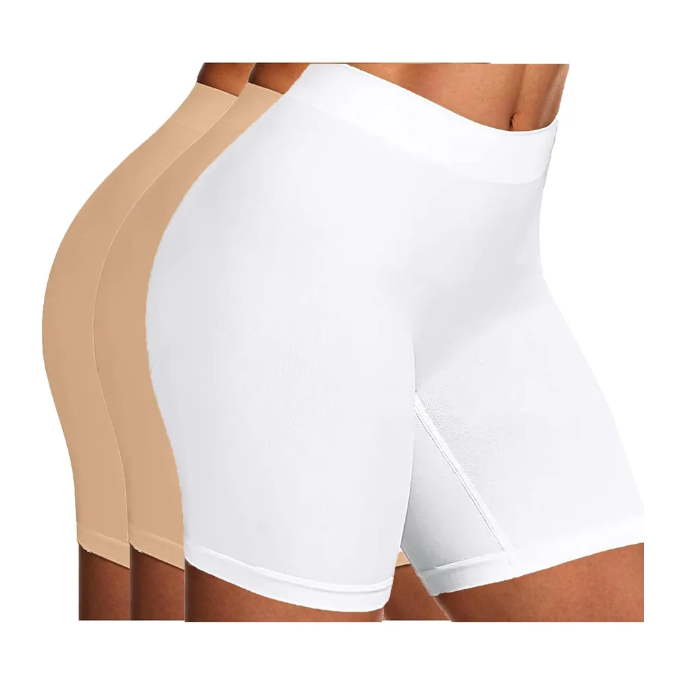 Set of 3 Seamless Flat Tummy Shorts Breathable — D20# Lot de 3 Shorty Gainant