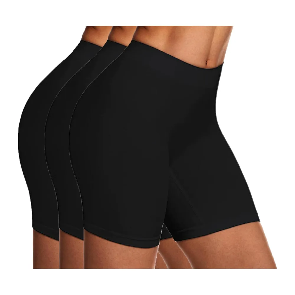 Set of 3 Seamless Flat Tummy Shorts Breathable — C15#lot de 3 Shorty Gainant