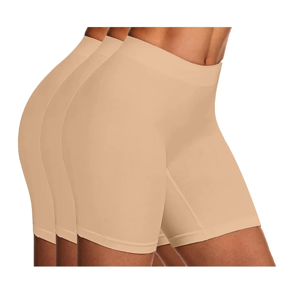 Set of 3 Seamless Flat Tummy Shorts Breathable — B10# Lot de 3 Shorty Gainant