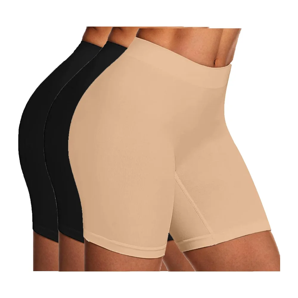 Set of 3 Seamless Flat Tummy Shorts Breathable — J50# Lot de 3 Shorty Gainant