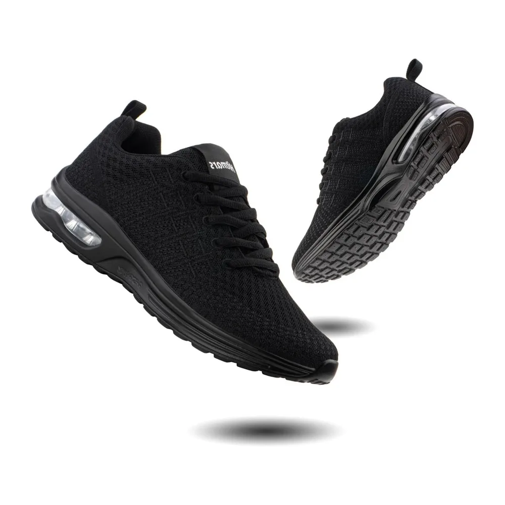Basket Chaussures de Course Sneakers Chaussures de Running Respirant Basket de — N2 Noir