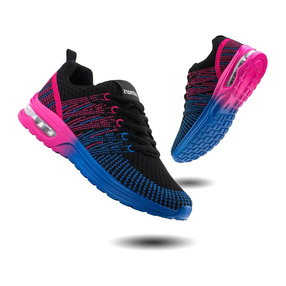 Basket Chaussures de Course Sneakers Chaussures de Running Respirant — N2 Violet et Bleu
