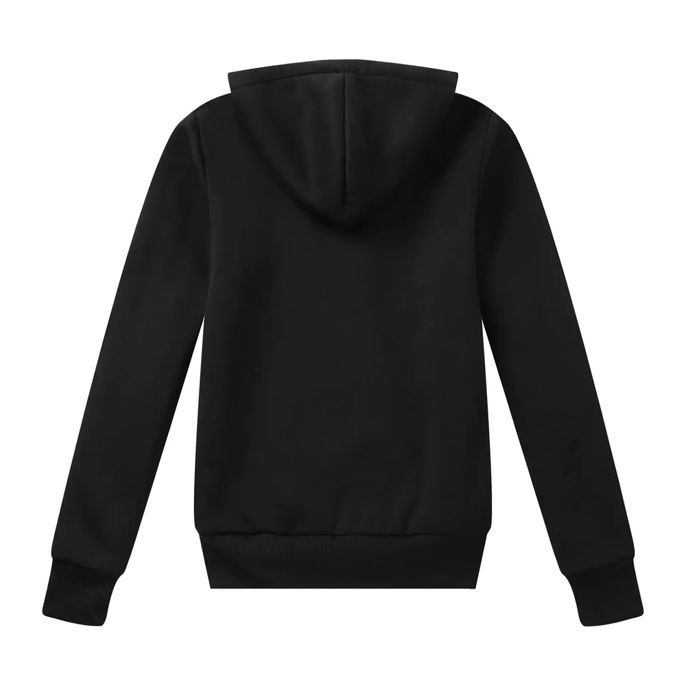 Veste polaire à capuche chaude avec doublure en peluche — Noir