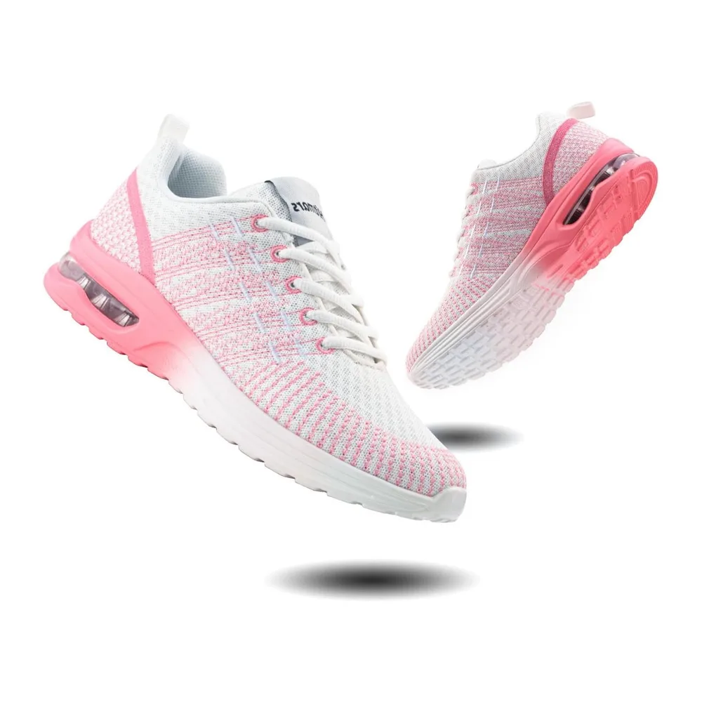 Basket Chaussures de Course Sneakers Chaussures de Running Respirant Basket de — N2 Rose