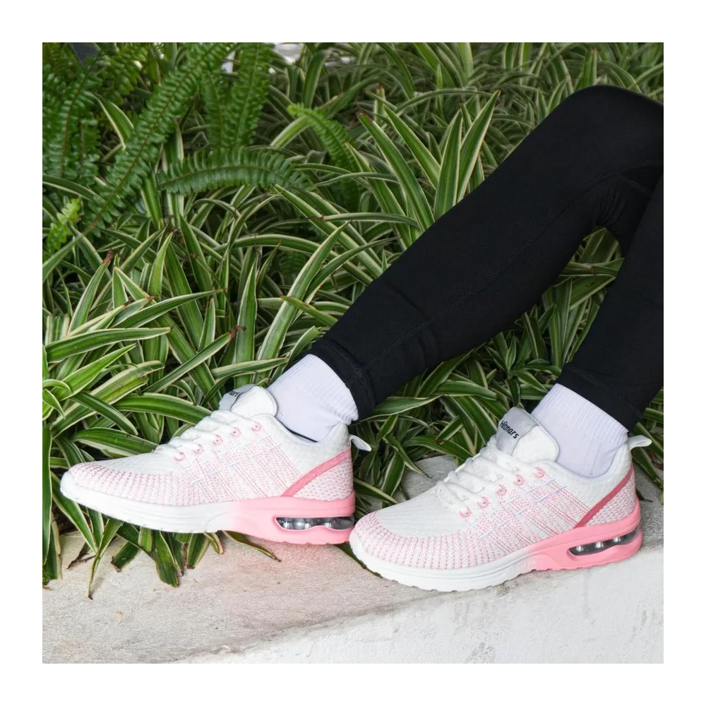 Basket Chaussures de Course Sneakers Chaussures de Running Respirant Basket de — N2 Rose