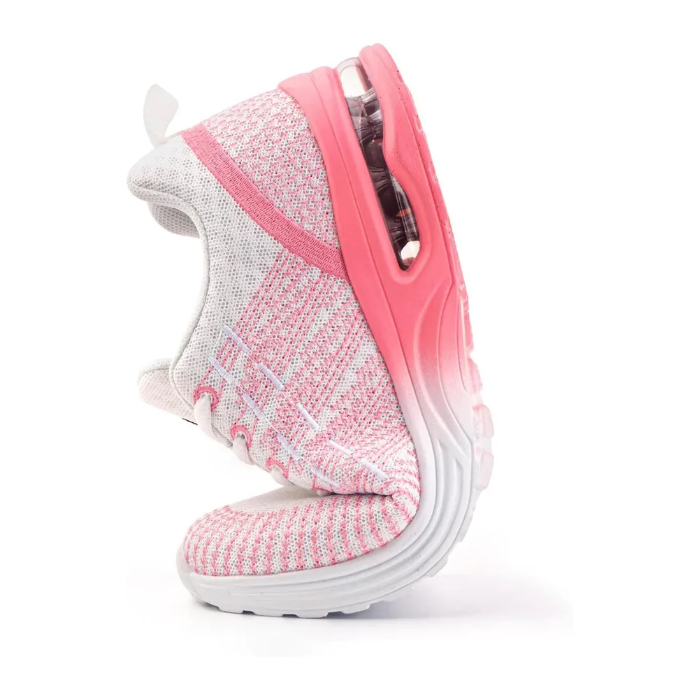 Basket Chaussures de Course Sneakers Chaussures de Running Respirant Basket de — N2 Rose