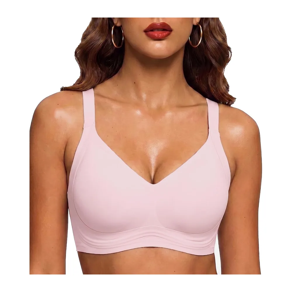 Soutien-Gorge sans Armature sans Couture avec Coussinets — Rose