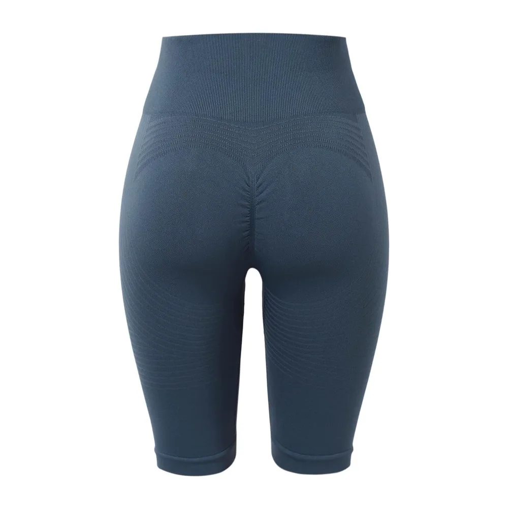 3D Anti Cellulite Leggings Shorts Sports Shorts Sports Shorts Yoga High — Bleu Foncé #1