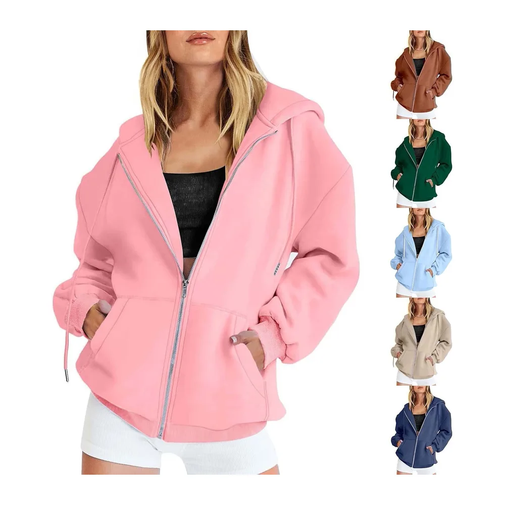 Hoodie Oversize Rose Sweatshirt Sport Jogging Haut Ete Casual — Rose