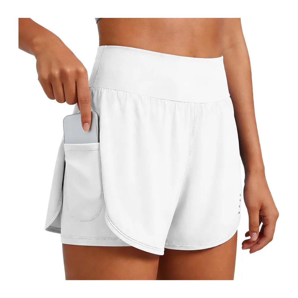 Short de Yoga élégant à Jambes Larges et Taille Haute, avec Ceinture élastique, idéal