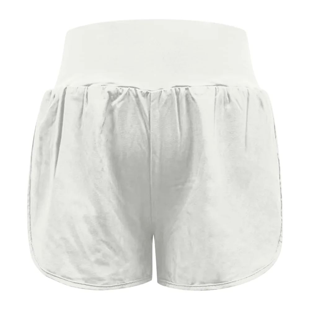 Short de Yoga élégant à Jambes Larges et Taille Haute, avec Ceinture élastique, idéal